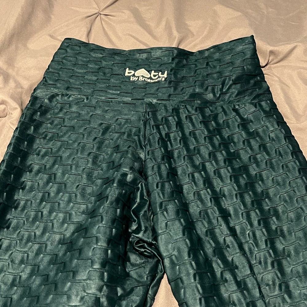 BBB Textured Green Leggings